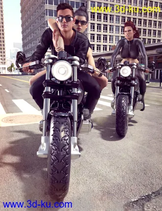 3D打印模型Z Modern Roadster Motorbike and Poses的图片