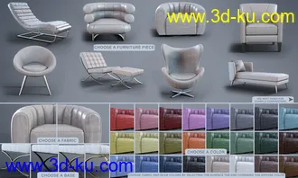 3D打印模型Z Modern Seating Scene Essentials的图片