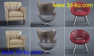 3D打印模型Z Modern Seating Scene Essentials的图片