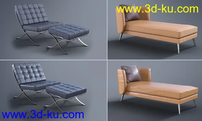 Z Modern Seating Scene Essentials模型的图片5