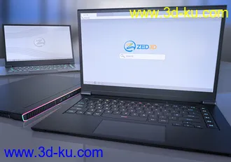 3D打印模型Z On the Laptop Prop and Poses for Genesis 8 and Genesis 8.1的图片