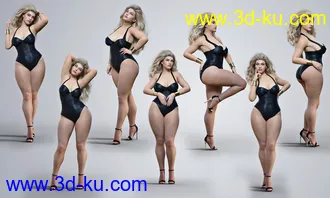 3D打印模型Z Plus Size Beauty Shape and Pose Mega Set for Genesis 8 and 8.1 Female的图片