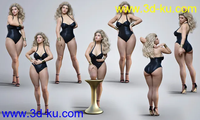 Z Plus Size Beauty Shape and Pose Mega Set for Genesis 8 and 8.1 Female模型的图片6