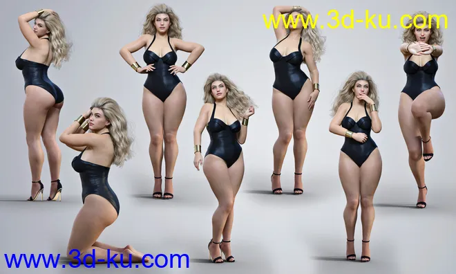 Z Plus Size Beauty Shape and Pose Mega Set for Genesis 8 and 8.1 Female模型的图片7