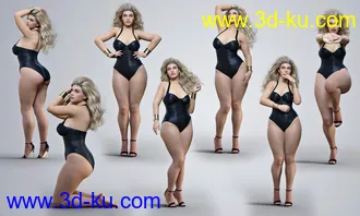3D打印模型Z Plus Size Beauty Shape and Pose Mega Set for Genesis 8 and 8.1 Female的图片