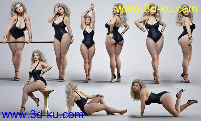 Z Plus Size Beauty Shape and Pose Mega Set for Genesis 8 and 8.1 Female模型的图片8