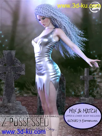 3D打印模型Z Possessed - Poses with Partials and Expressions for the Genesis 3 & 8 Females的图片