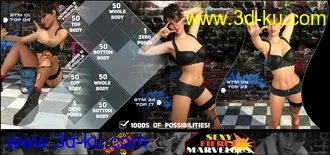 3D打印模型Z Rebel Spirit Poses and Partials for Genesis 3 and 8 Female的图片