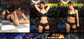 3D打印模型Z Rebel Spirit Poses and Partials for Genesis 3 and 8 Female的图片