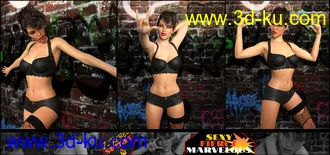 3D打印模型Z Rebel Spirit Poses and Partials for Genesis 3 and 8 Female的图片