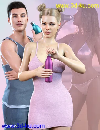 3D打印模型Z Stay Hydrated Prop and Pose Mega Set的图片