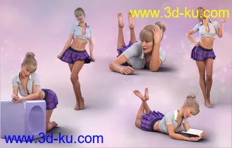 3D打印模型Z Teenage Years - Poses for Genesis 8 Female and Victoria 8的图片