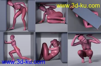 3D打印模型Z Trapped and Stuck Utility Poses for Genesis 8 and 8.1的图片