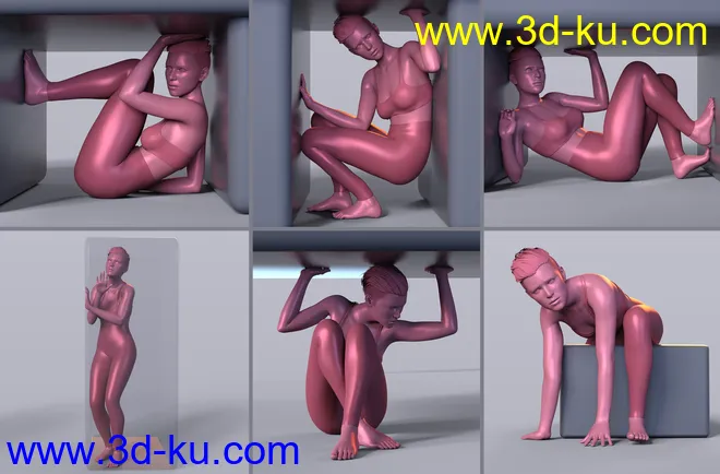 Z Trapped and Stuck Utility Poses for Genesis 8 and 8.1模型的图片7