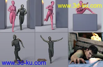 3D打印模型Z Trapped and Stuck Utility Poses for Genesis 8 and 8.1的图片