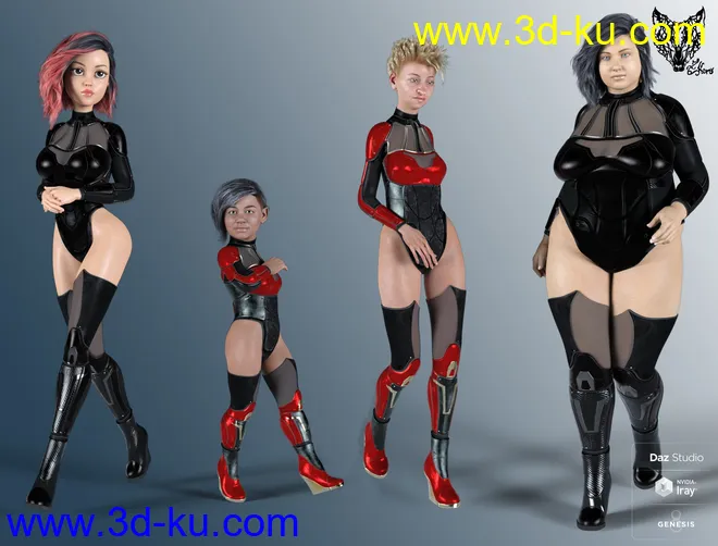 ZK Mars 5 Outfit for Genesis 8 and 8.1 Females模型的图片5