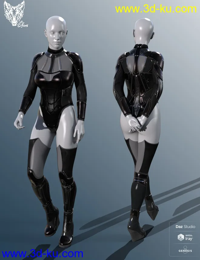 ZK Mars 5 Outfit for Genesis 8 and 8.1 Females模型的图片8