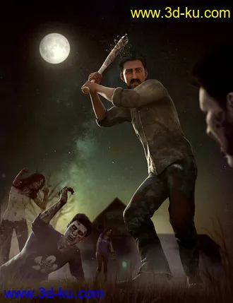 3D打印模型Zombie and Survivor Poses and Props的图片