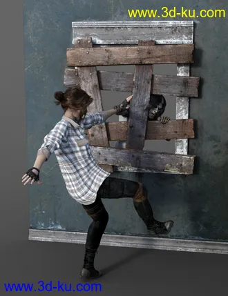 3D打印模型Zombie and Survivor Poses and Props的图片