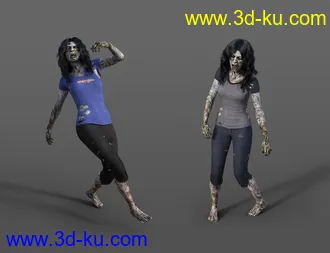 3D打印模型Zombie and Survivor Poses and Props的图片