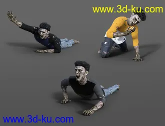Zombie and Survivor Poses and Props模型的图片23