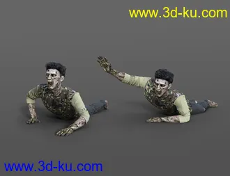 3D打印模型Zombie Animations for Genesis 8.1 Male and Genesis 8.1 Female的图片