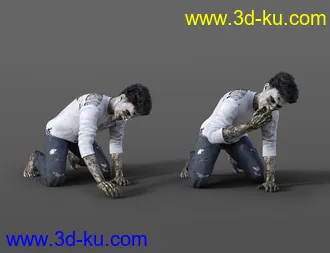3D打印模型Zombie Animations for Genesis 8.1 Male and Genesis 8.1 Female的图片