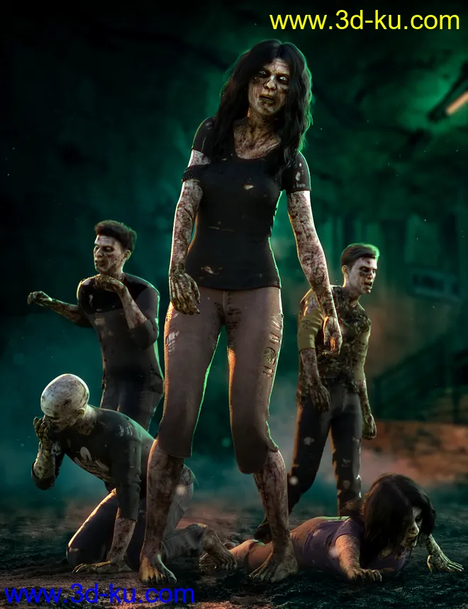 Zombie Animations for Genesis 8.1 Male and Genesis 8.1 Female模型的图片6
