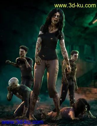 3D打印模型Zombie Animations for Genesis 8.1 Male and Genesis 8.1 Female的图片