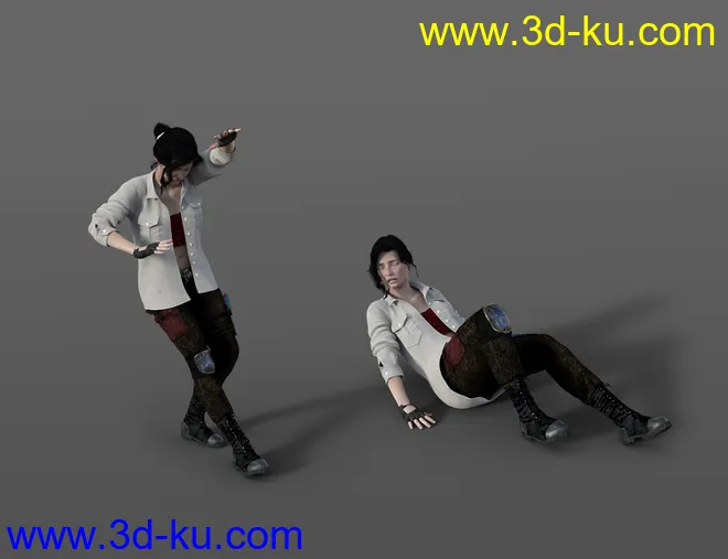 Zombie Survivor Animations for Genesis 8.1 Male and Genesis 8.1 Female模型的图片6