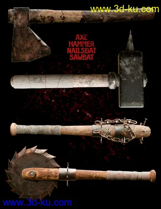 3D打印模型Zombie Weapons Set的图片