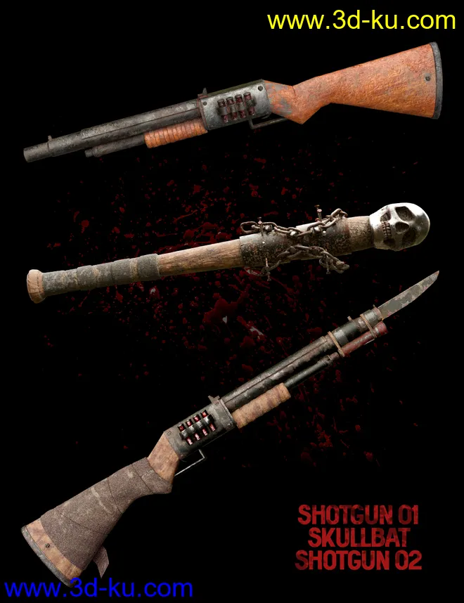 Zombie Weapons Set模型的图片3