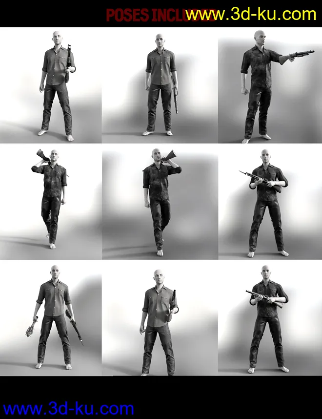 Zombie Weapons Set模型的图片6