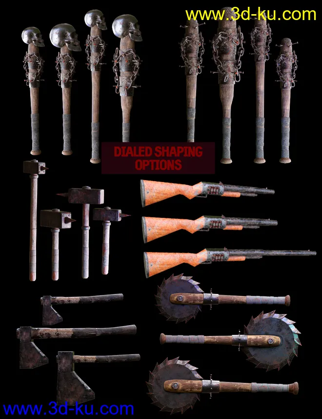 Zombie Weapons Set模型的图片8