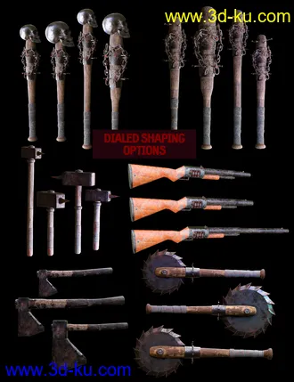 3D打印模型Zombie Weapons Set的图片