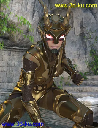 3D打印模型12 Constellation Warriors Series – Capricorn for Genesis 8 and 8.1 Female的图片