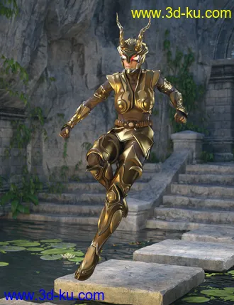 3D打印模型12 Constellation Warriors Series – Capricorn for Genesis 8 and 8.1 Female的图片