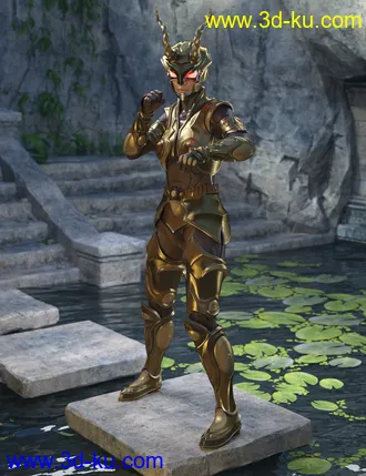 3D打印模型12 Constellation Warriors Series – Capricorn for Genesis 8 and 8.1 Female的图片