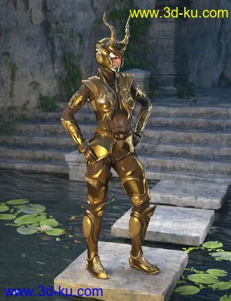 3D打印模型12 Constellation Warriors Series – Capricorn for Genesis 8 and 8.1 Female的图片