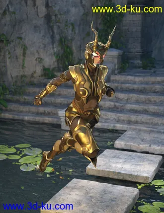 3D打印模型12 Constellation Warriors Series – Capricorn for Genesis 8 and 8.1 Female的图片