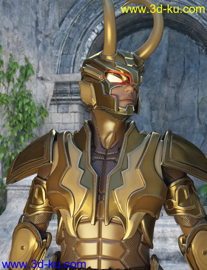 12 Constellation Warriors Series – Capricorn for Genesis 8 and 8.1 Male模型的图片1