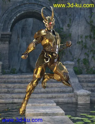 3D打印模型12 Constellation Warriors Series – Capricorn for Genesis 8 and 8.1 Male的图片