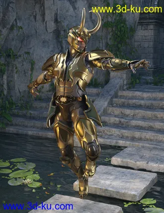 3D打印模型12 Constellation Warriors Series – Capricorn for Genesis 8 and 8.1 Male的图片