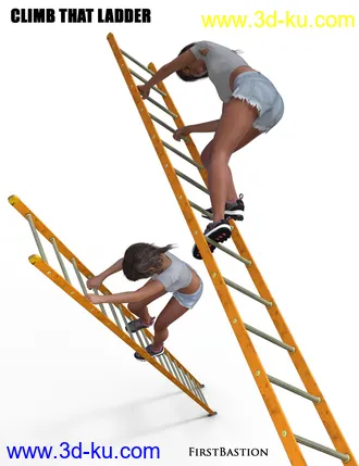 3D打印模型1stB Climb That Ladder Props and Poses for Genesis 8 Female的图片