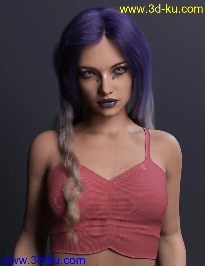 2022-02 Hair for Genesis 8 and 8.1 Females模型的图片3