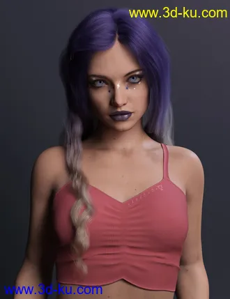 3D打印模型2022-02 Hair for Genesis 8 and 8.1 Females的图片