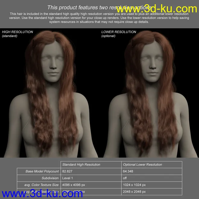 2022-02 Hair for Genesis 8 and 8.1 Females模型的图片9
