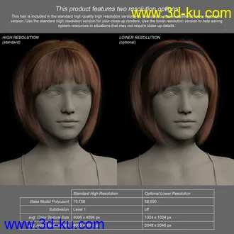 3D打印模型2022-03 Hair for Genesis 8 and 8.1 Females的图片