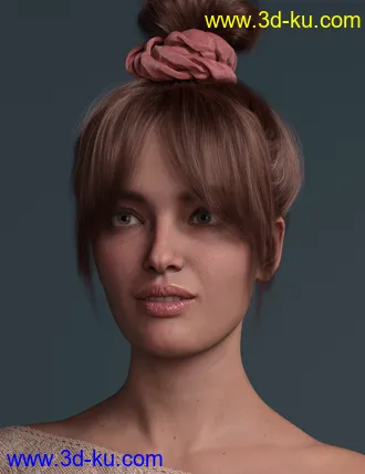 3D打印模型4-in-1 Buns and Ponytail Hair for Genesis 8 and 8.1 Females的图片