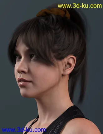3D打印模型4-in-1 Buns and Ponytail Hair for Genesis 8 and 8.1 Females的图片
